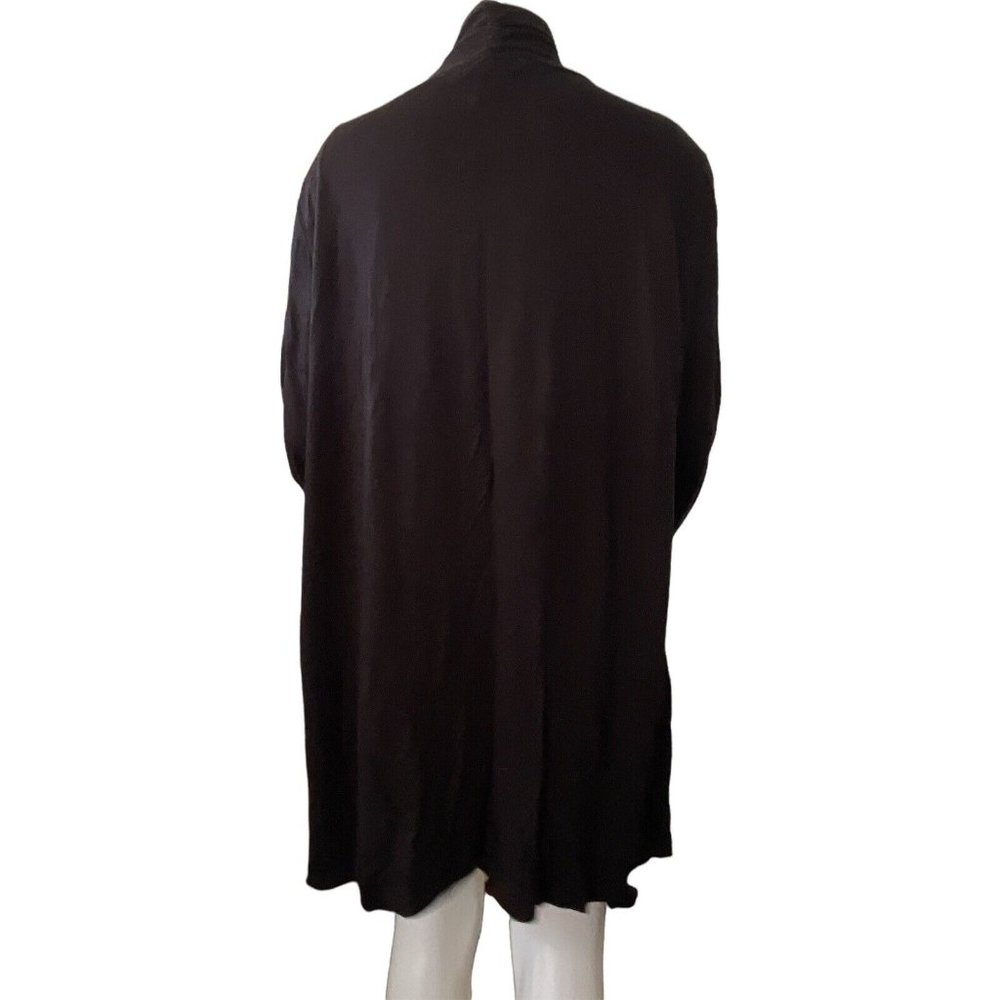 Women’s Dusters Plus Size 1X BY Design Light Duster Cardigan With Pockets Black - Picture 4 of 12